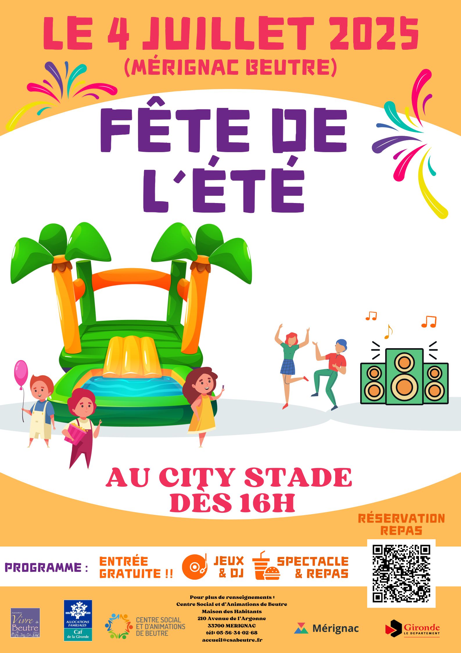 040725 fete de lété Affiche Qr code