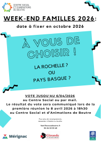 04/26 - Choix du Week-end Familles